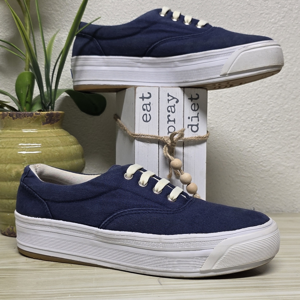 Keds Navy Blue Sneakers with White Soles Size 9